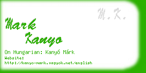 mark kanyo business card