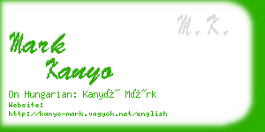 mark kanyo business card
